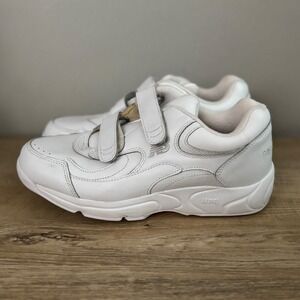 New Balance 572 Walking Shoes Leather Hook & Loop White Sneakers Mens Size 9‎